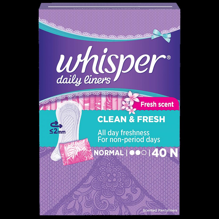 Whisper Daily Liners - Clean & Fresh