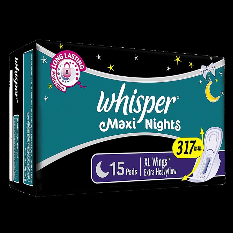 Whisper Maxi Nights Sanitary Pads - XL