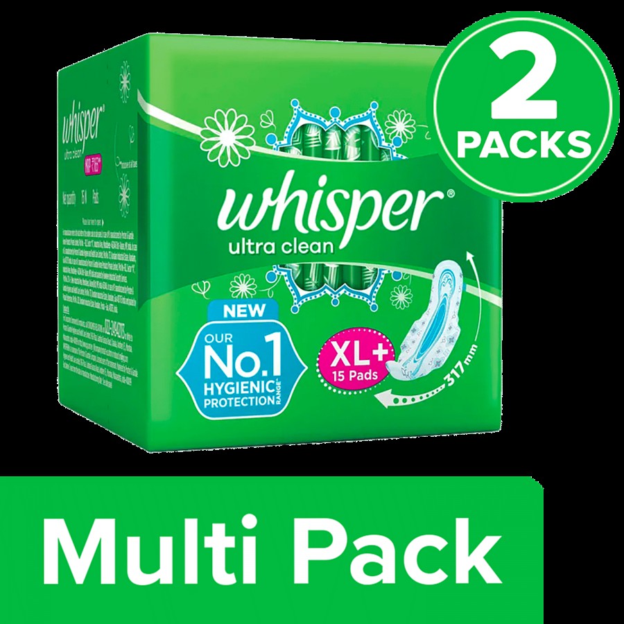 Whisper Sanitary Pads - XL Plus Wings