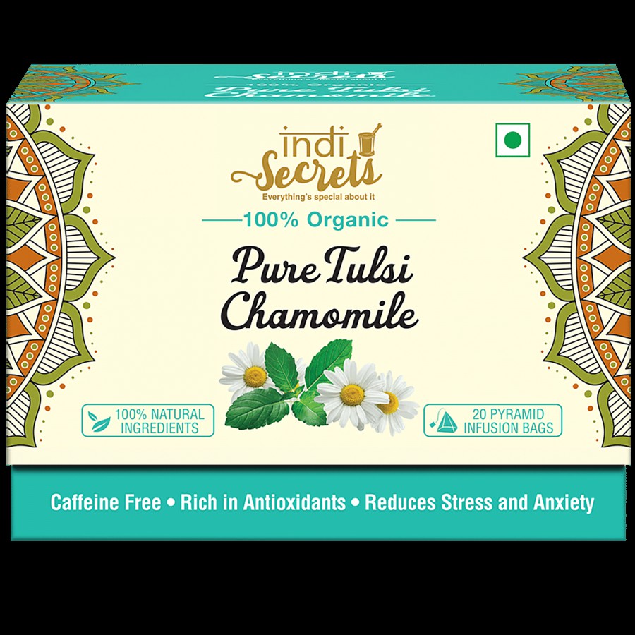 indiSecrets Organic Tulsi Honey Chamomile Tea