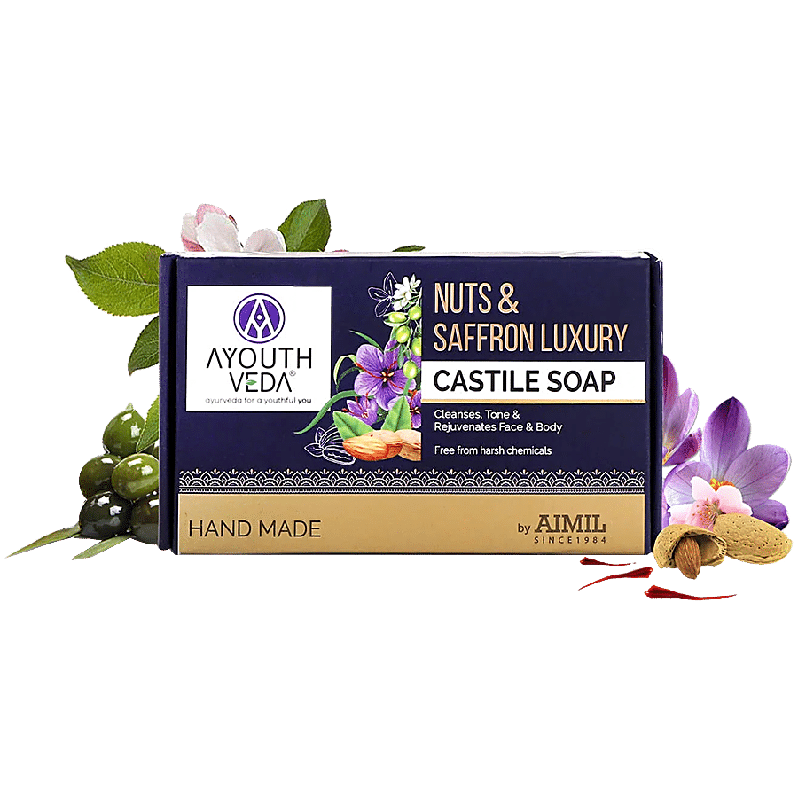 Ayouthveda Nuts & Saffron Luxury Castile Soap