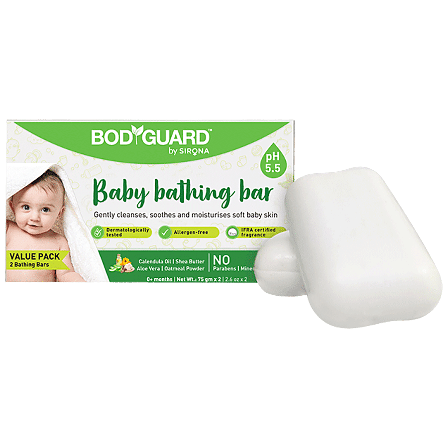 Bodyguard Moisturizing Baby Bathing Soap Bar for Kids – Pack of 2