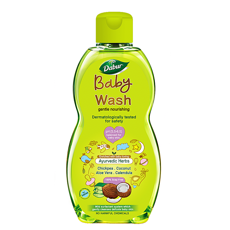 Dabur Baby Wash 200ml+Baby Massage Oil 500ml(No Harmful Chemicals & Tear Free Formula)