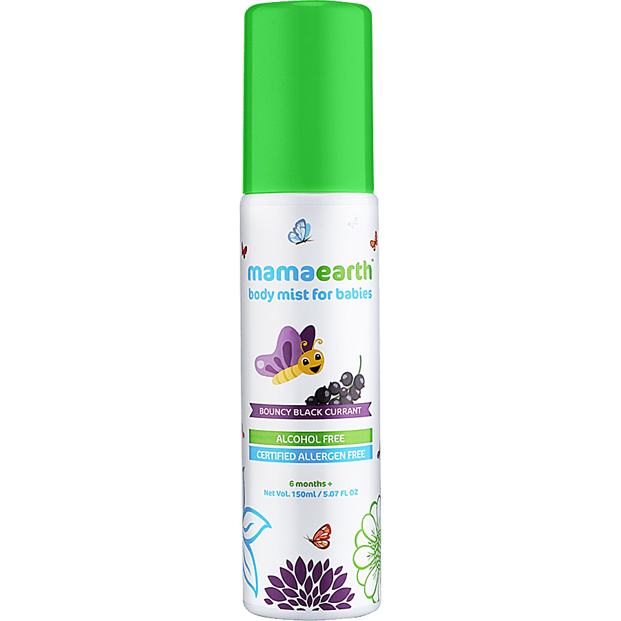 Mamaearth Perfume Body Mist For Babies & Kids With Allergen Free Black Currant Fragrance