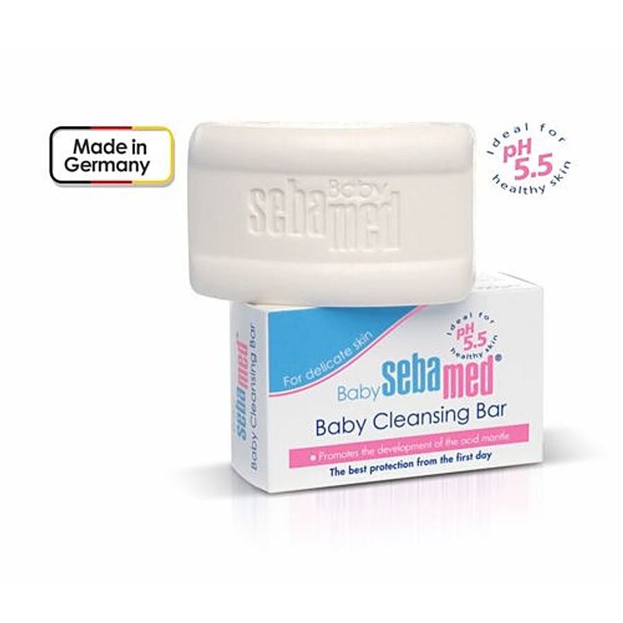 Sebamed Sebamed Baby Cleansing Bar |Ph 5.5 | With Panthenol|No tears & Soap Free bar| For Delicate skin