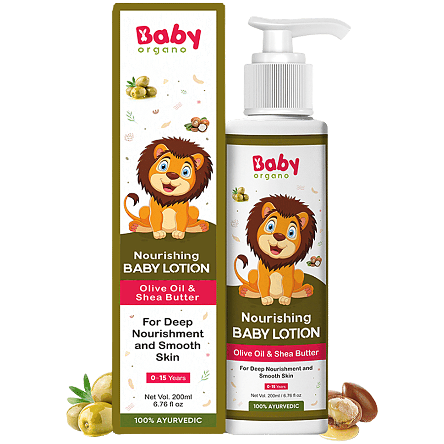 BabyOrgano Nourishing Baby Lotion With Olive Oil & Shea Butter For Deep Nourishment & Smooth SKin