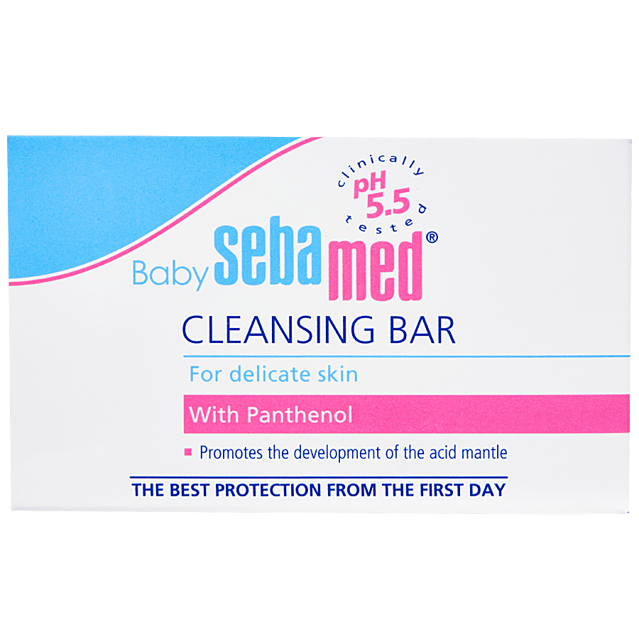 Sebamed Sebamed Baby Cleansing Bar |Ph 5.5 | With Panthenol|No tears & Soap Free bar| For Delicate skin