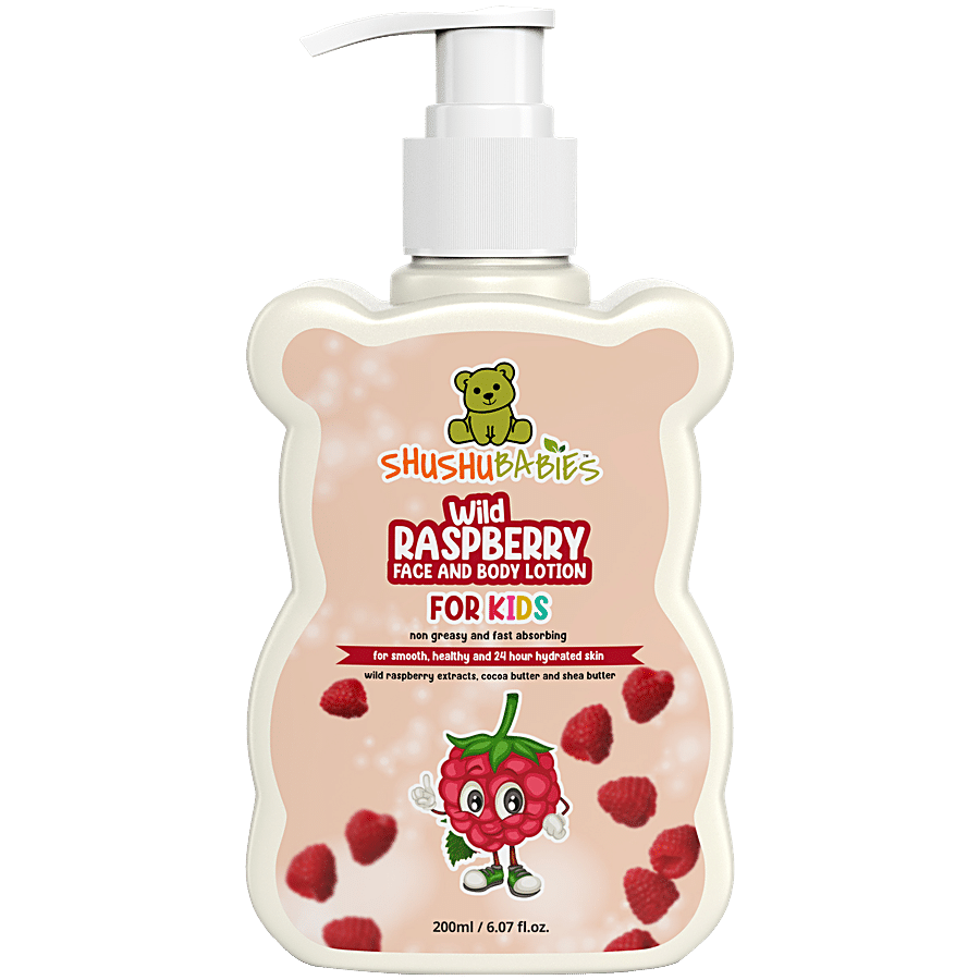 ShuShu Babies Wild Raspberry Face & Body Lotion For Kids With Raspberry