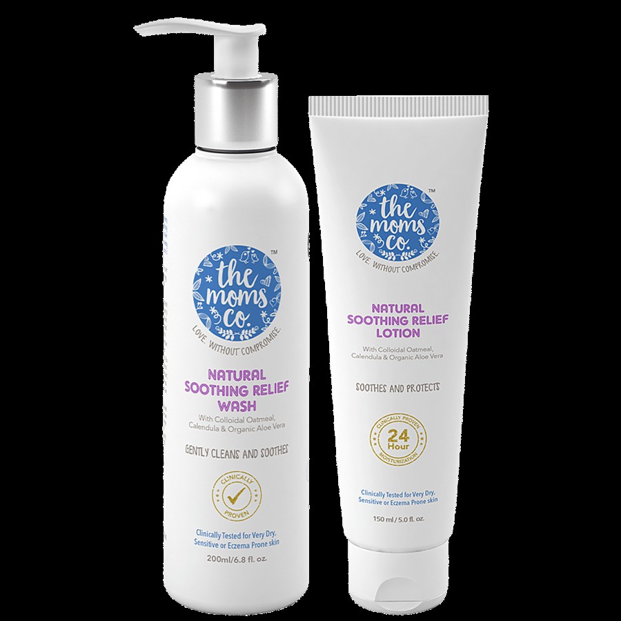 The Moms Co Natural Baby Soothing Relief Wash + Body Lotion