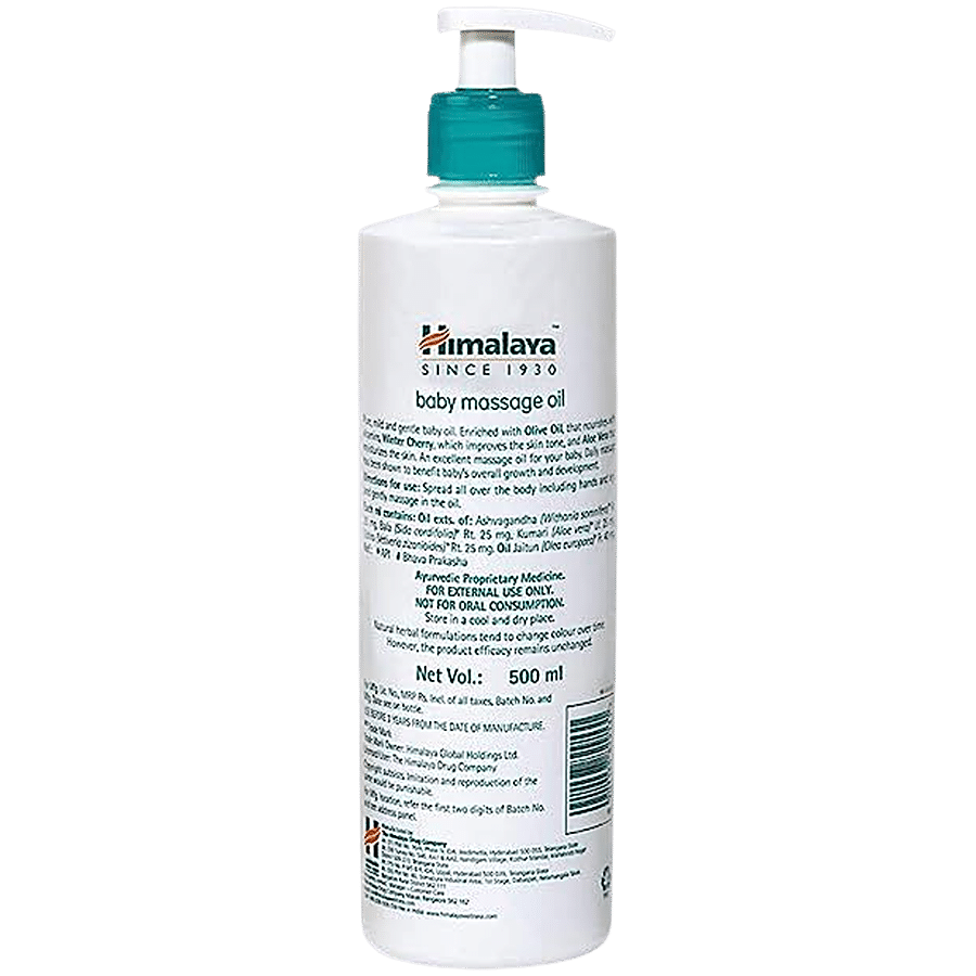 Himalaya Baby Massage Oil - With Olive Oil & Winter Cherry