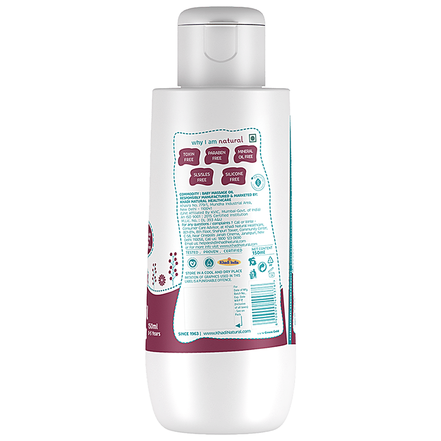 Khadi Natural Baby Massage Oil - With Vitamin E & Olive