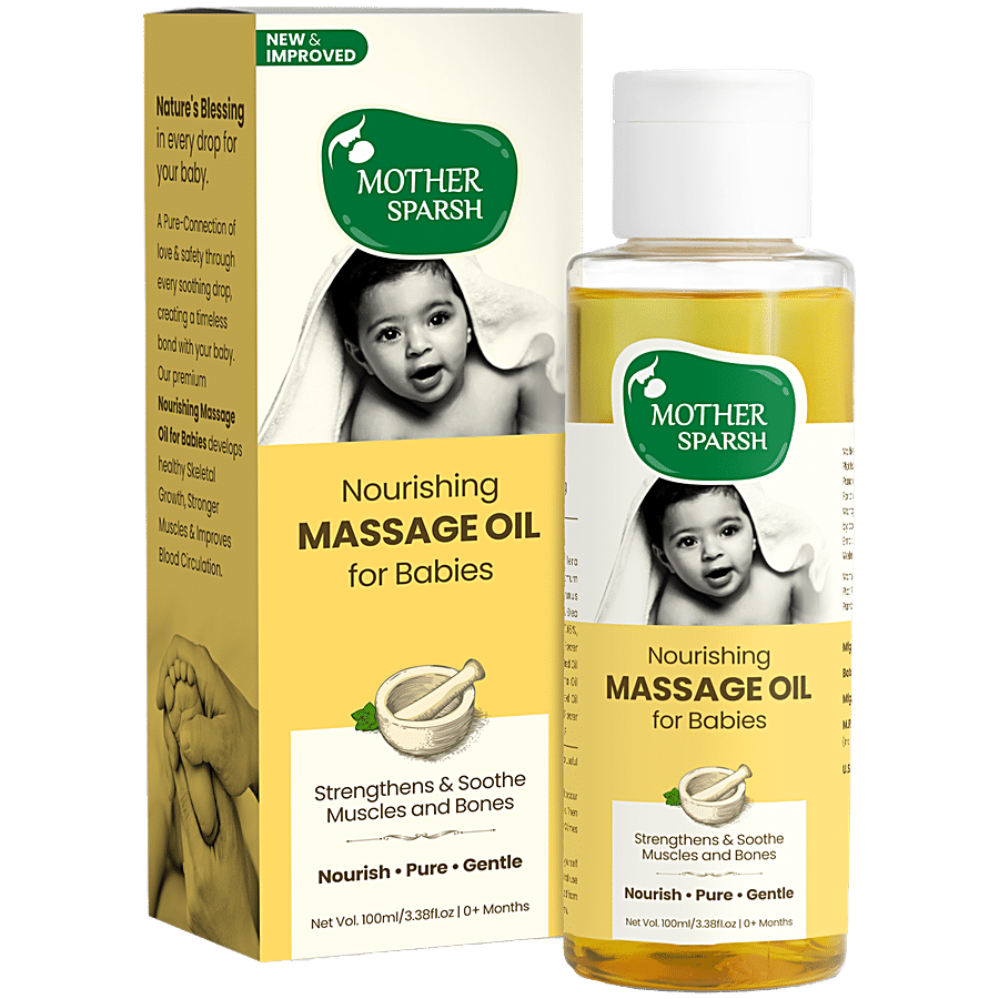 Mother Sparsh Baby Massage Oil - With 18 Herbal Extracts