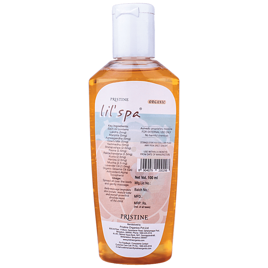 PRISTINE Lil'Spa - Natural Baby Massage Oil