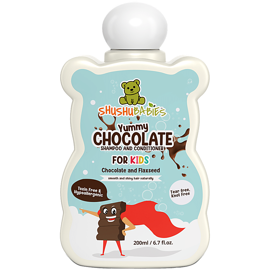 ShuShu Babies Yummy Chocolate Shampoo & Conditioner For Kids With Chocolate & Flaxseed