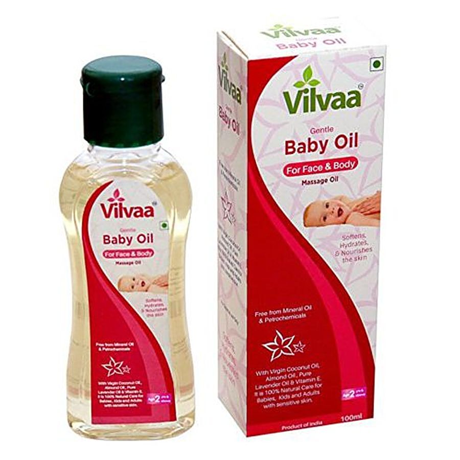 Vilvaa Massage Oil - Gentle Baby Oil For Face & Body