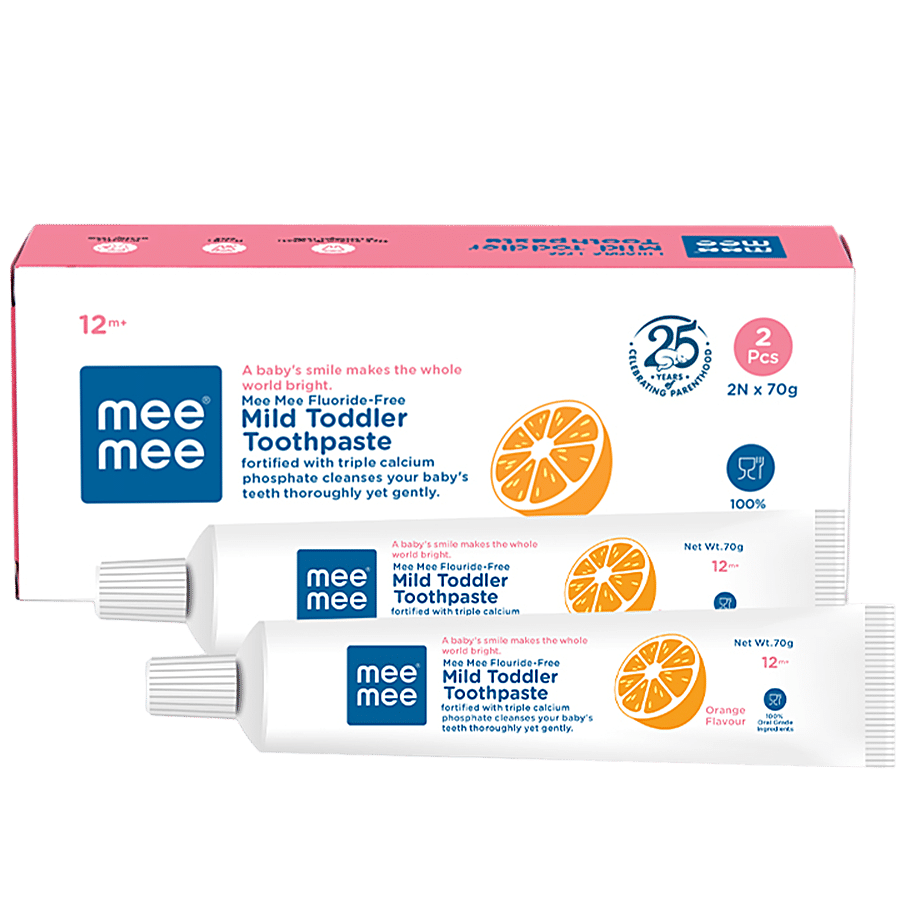 Mee Mee Fluoride Free Toothpaste - Orange Flavour