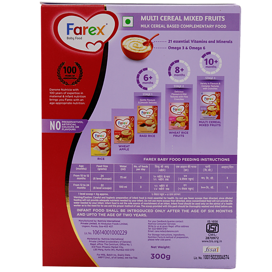 Farex Baby Cereal with Milk - Multi Cereal & Mixed Fruits