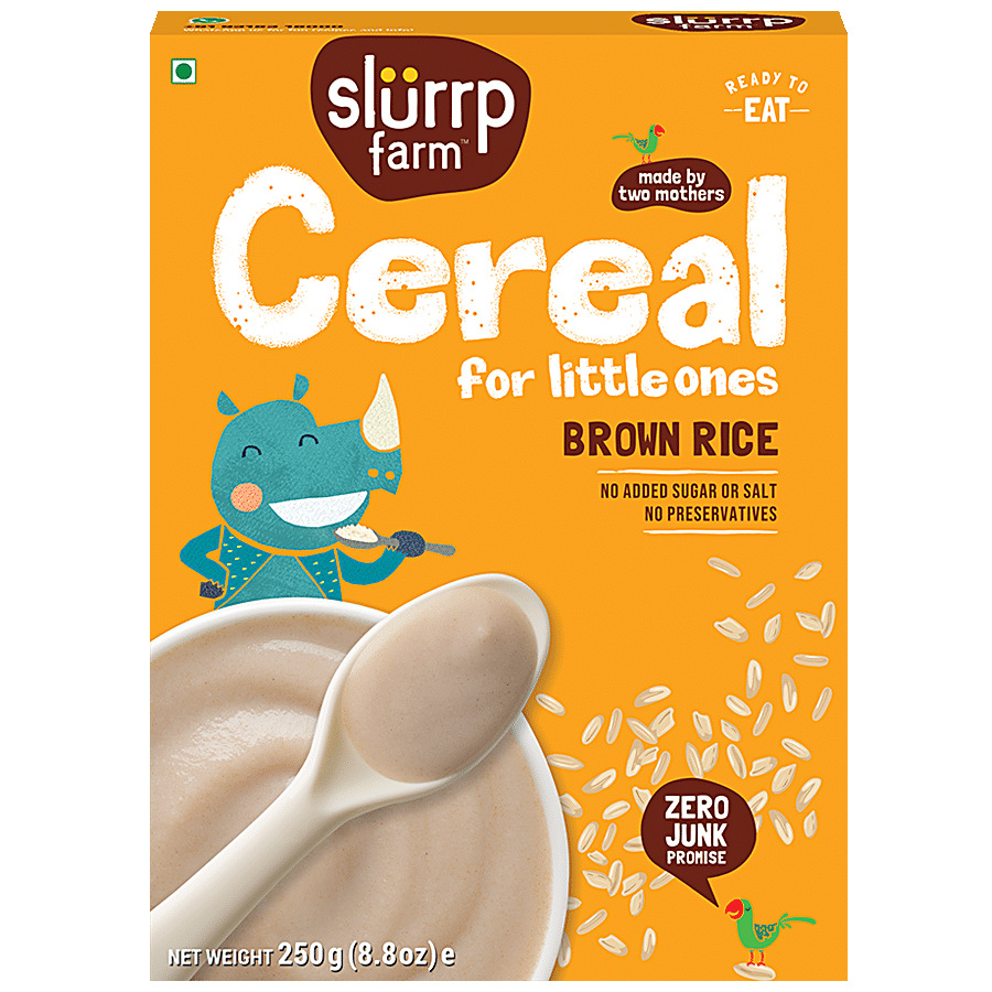 Slurrp Farm Brown Rice Instant Cereal - No Sugar/Salt