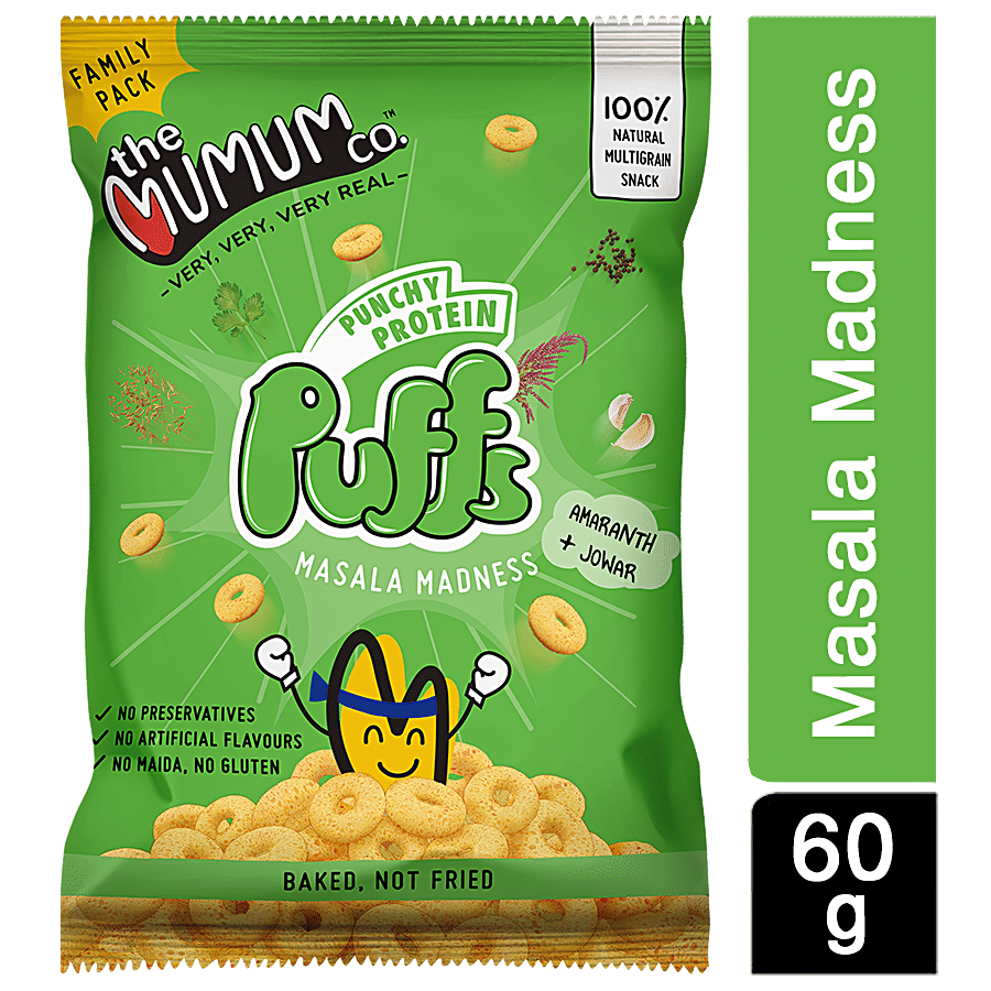 The Mumum Company Punchy Protein Puffs - Masala Madness