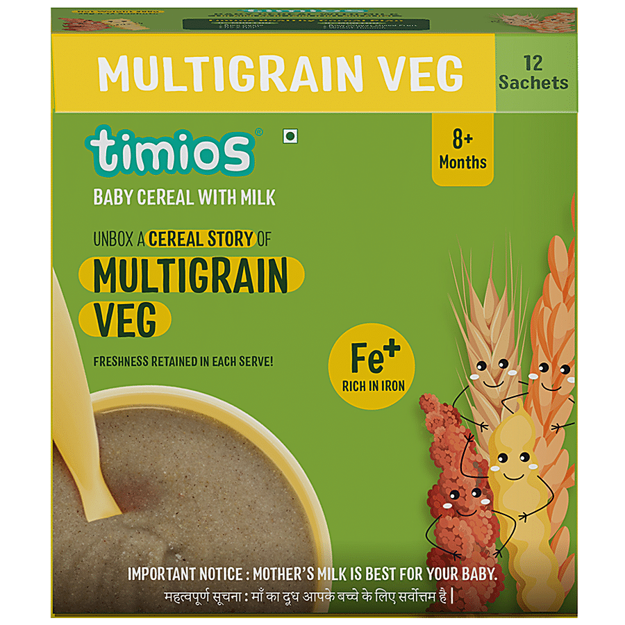 Timios Baby Cereal With Milk - Multigrain Veg