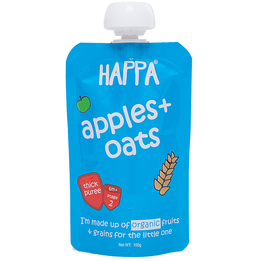 Happa Organic Puree - Apples & Oats