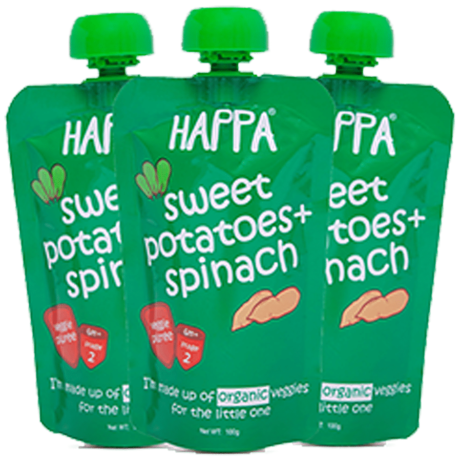 Happa Organic Puree - Spinach + Sweet Potato