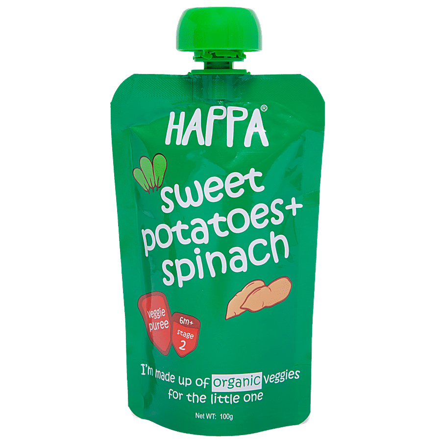 Happa Organic Puree - Spinach + Sweet Potato