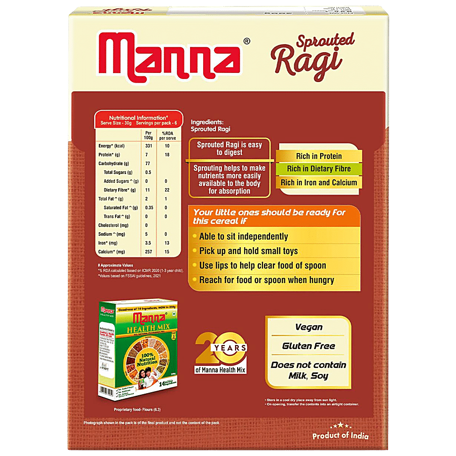 Manna Baby Cereal - Sprouted Ragi