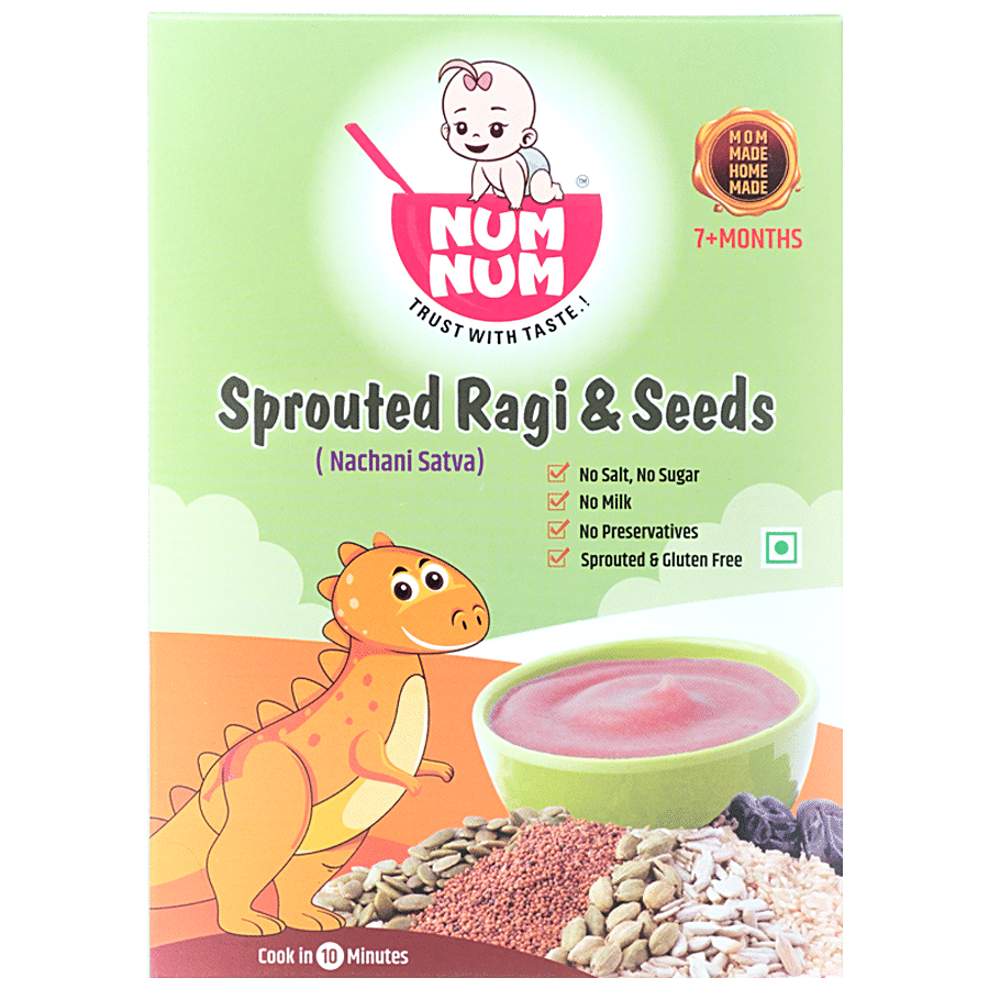 NUM NUM Sprouted Ragi & Seeds/Nachani Satva - Provides Energy