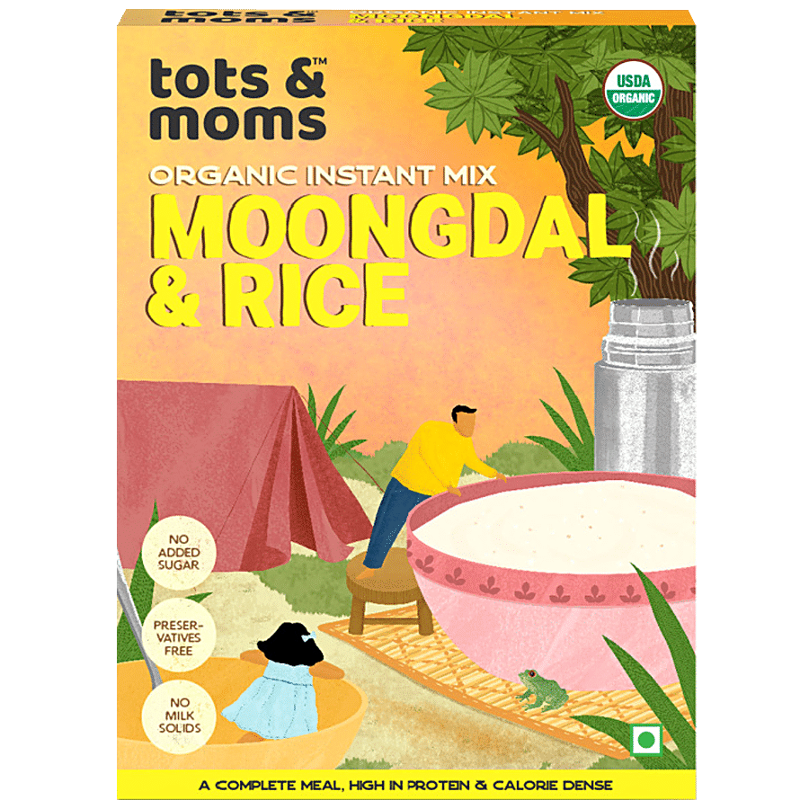 TOTS AND MOMS FOODS Organic Instant Mix - Moongdal & Rice