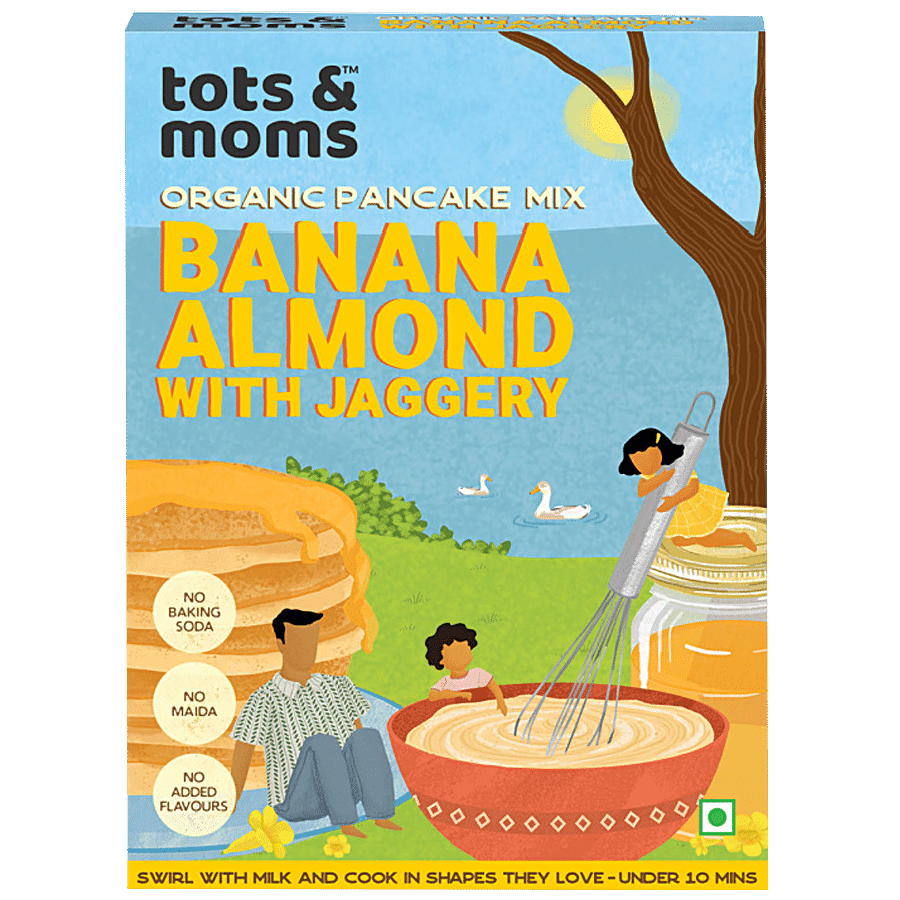 TOTS AND MOMS FOODS Organic Pancake Mix - Banana Almond With Jaggery