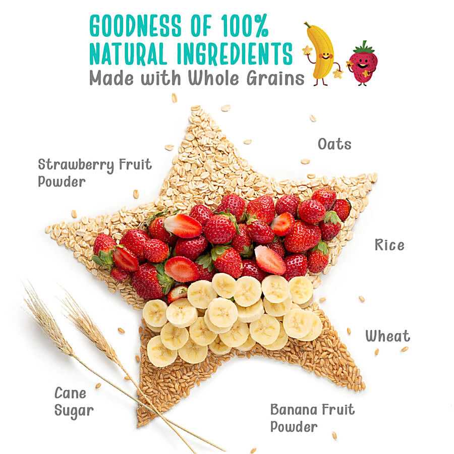 Timios Melts Non-Fried Whole Grain Snack - Flavoured with Banana & Strawberry