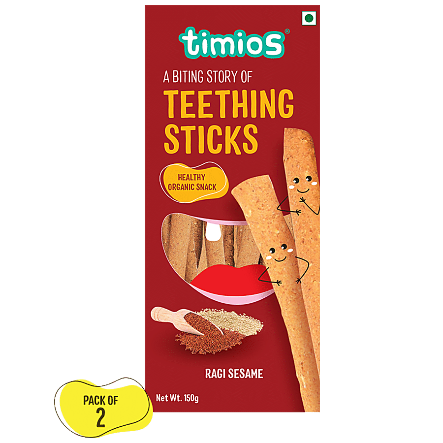 Timios Organic Teething Sticks - Ragi Sesame