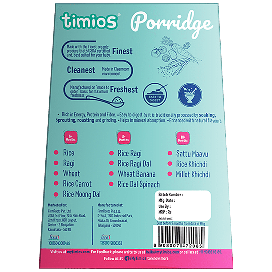 Timios Porridge - Organic Millet Khichdi