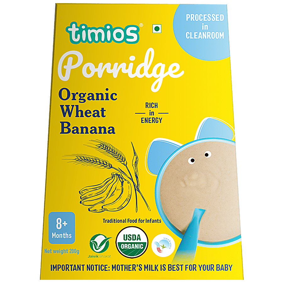 Timios Porridge - Organic Wheat & Banana