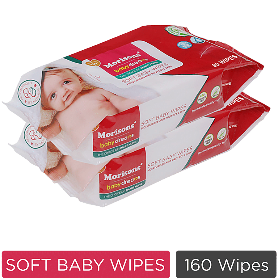 Morisons Baby Dreams Soft Baby Wipes