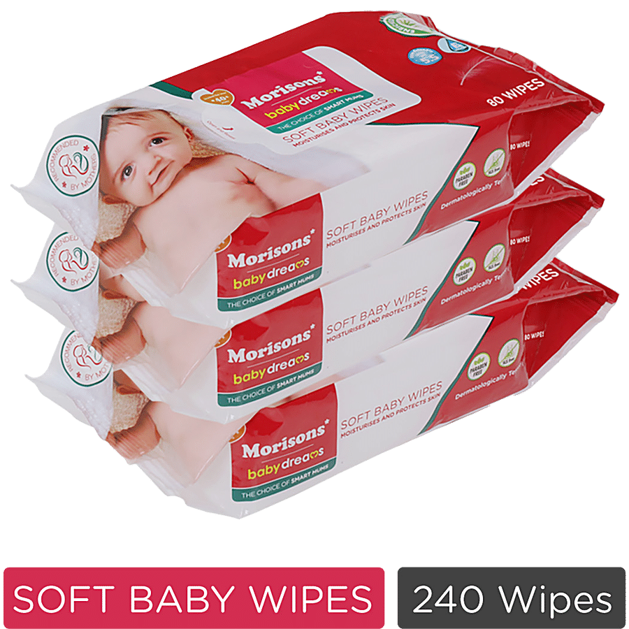 Morisons Baby Dreams Soft Baby Wipes