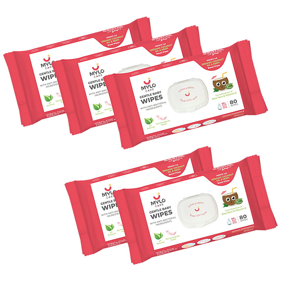 Mylo Care Baby Wipes - Organic Coconut Oil & Neem