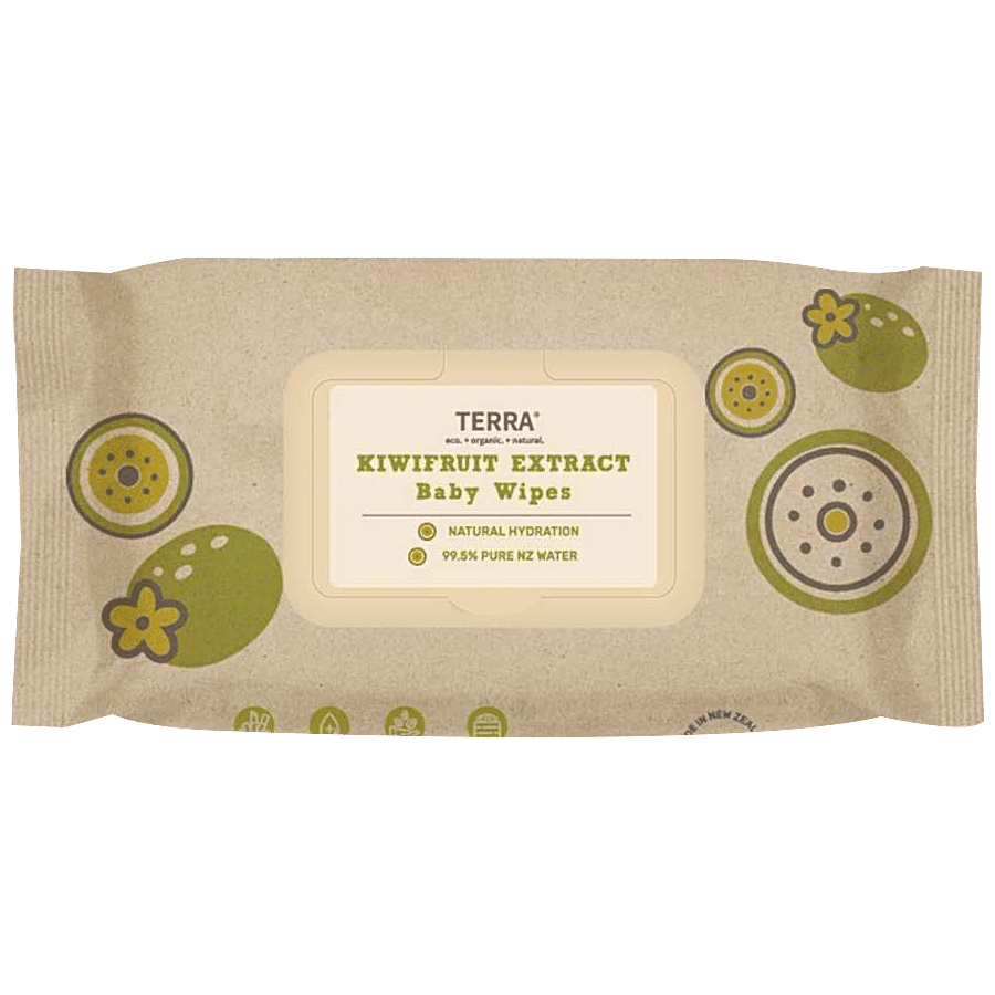 Terra Kiwi Fruit Extract Baby Wipes - Provides Natural Hydration