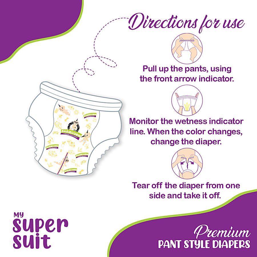 BABIECORN My Super Suit Baby Diapers with Wetness Indicator