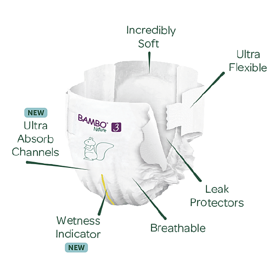 Bambo Nature Diapers - With Wetness Indicator