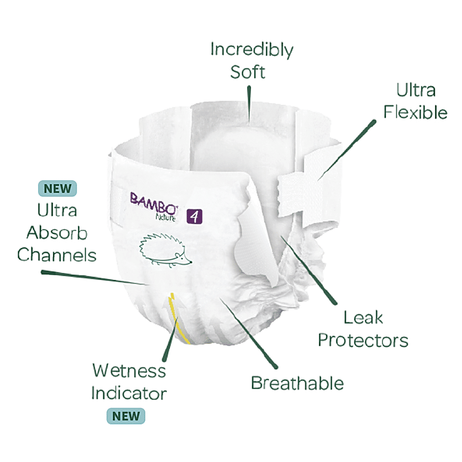 Bambo Nature Diapers - With Wetness Indicator