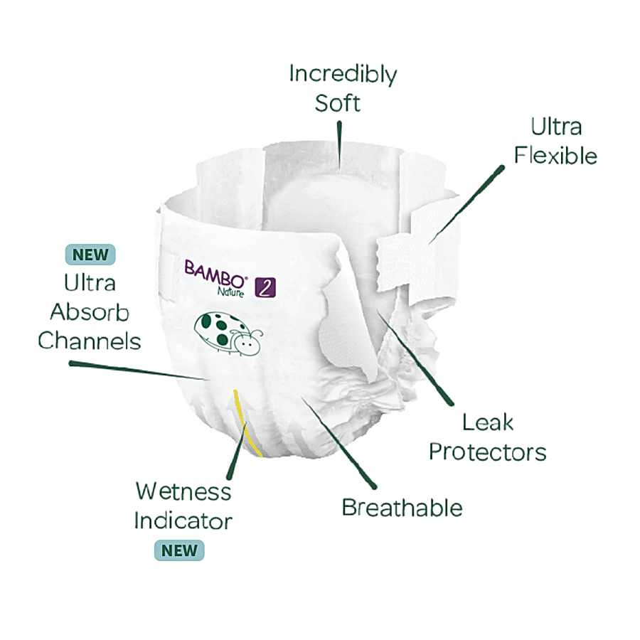 Bambo Nature Diapers - With Wetness Indicator