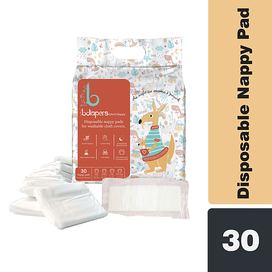 Bdiapers Hybrid Nappy - Disposable Nappy Pads For Washable Cloth Cover