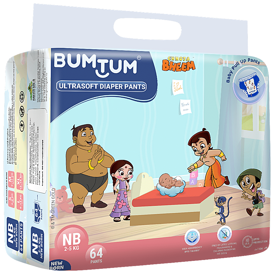 Bumtum Chhota Bheem Baby Diaper Pants - With Leakage Protection