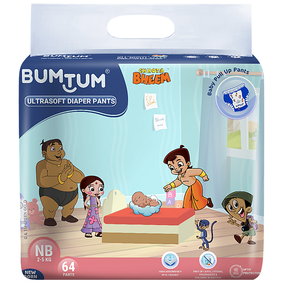 Bumtum Chhota Bheem Baby Diaper Pants - With Leakage Protection