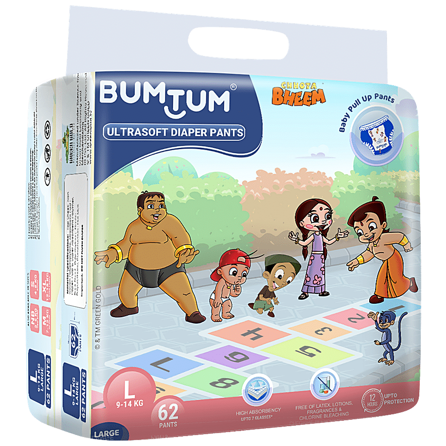 Bumtum Chhota Bheem Baby Diaper Pants - With Leakage Protection