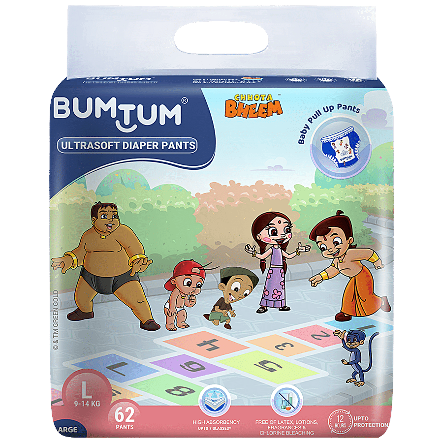 Bumtum Chhota Bheem Baby Diaper Pants - With Leakage Protection