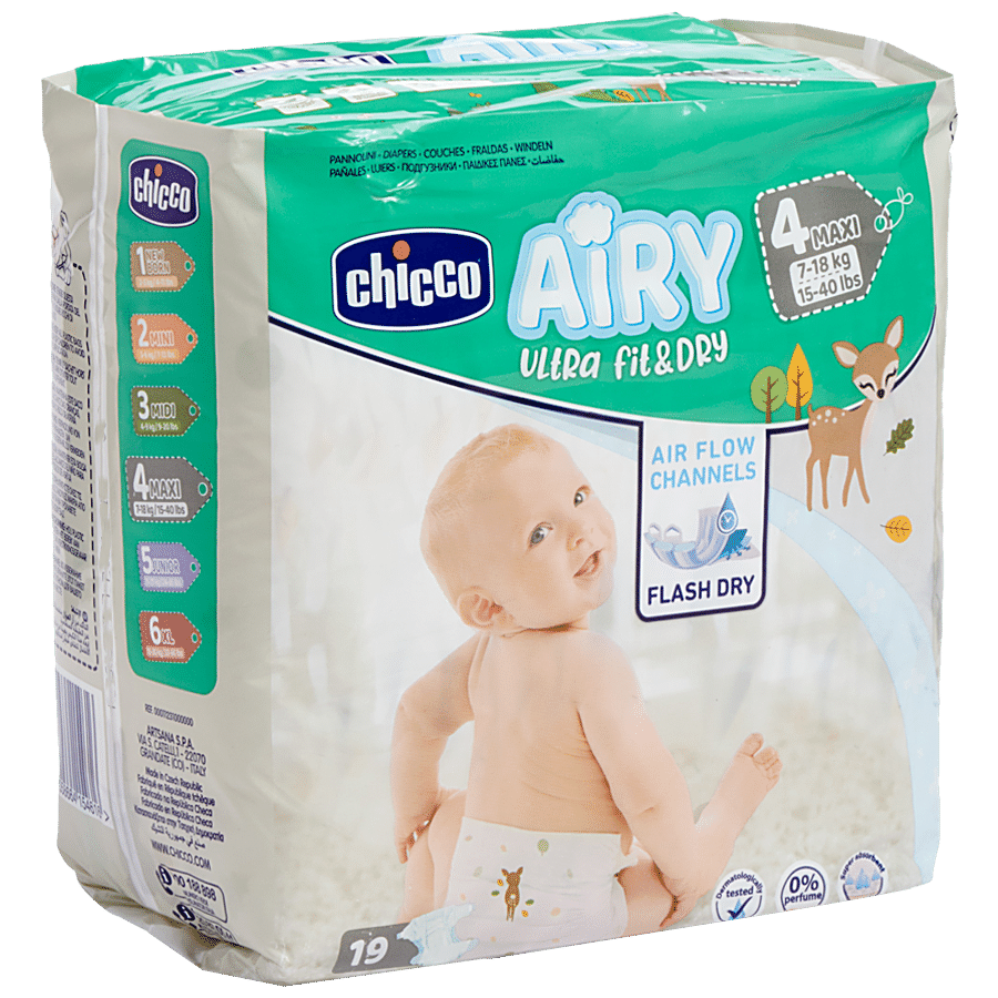 Chicco Airy 4 Maxi Diapers - Ultra Fit & Dry