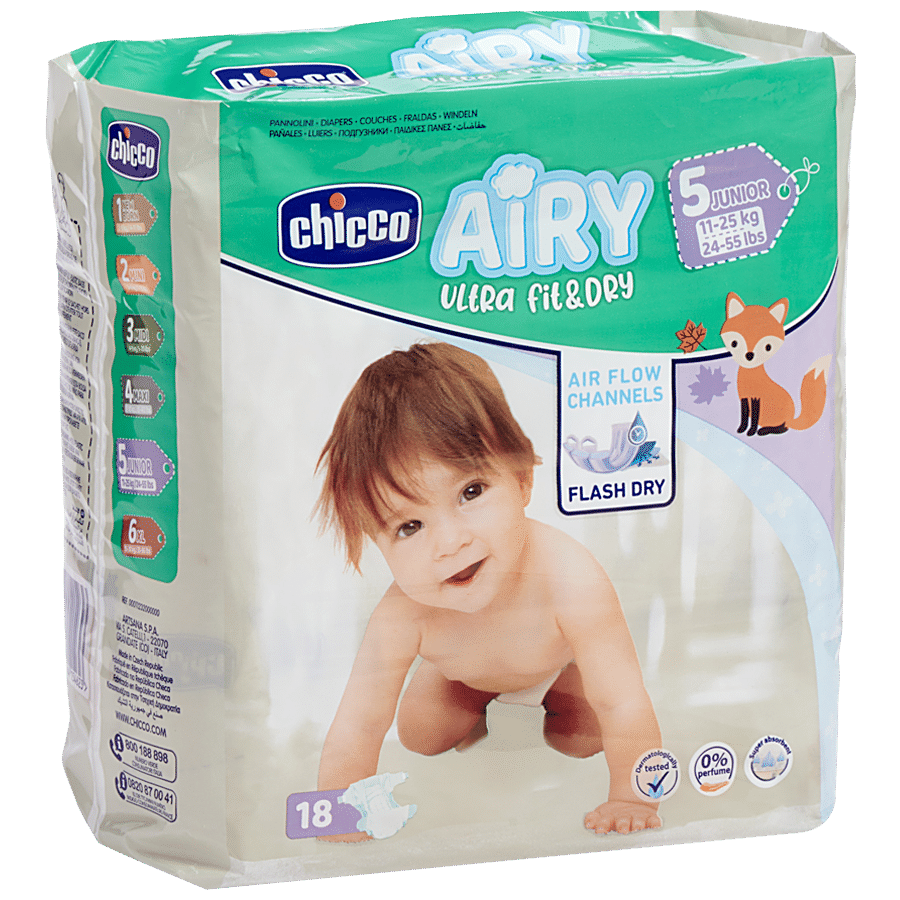 Chicco Airy Junior Diapers - Ultra Fit & Dry